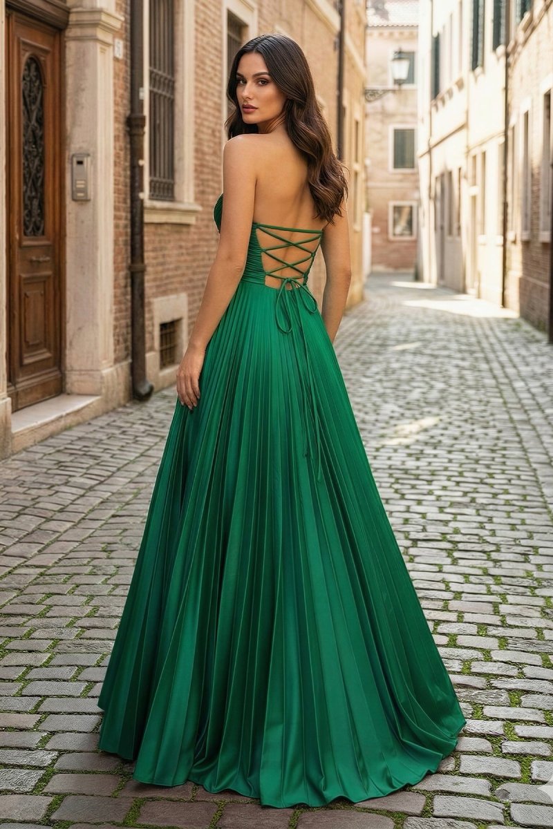 Red Satin Sweetheart Keyhole Ball Gown